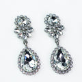 Cluster Teardrop Stone Earrings