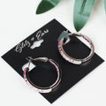 Medium Fade Rhinestone Hoops