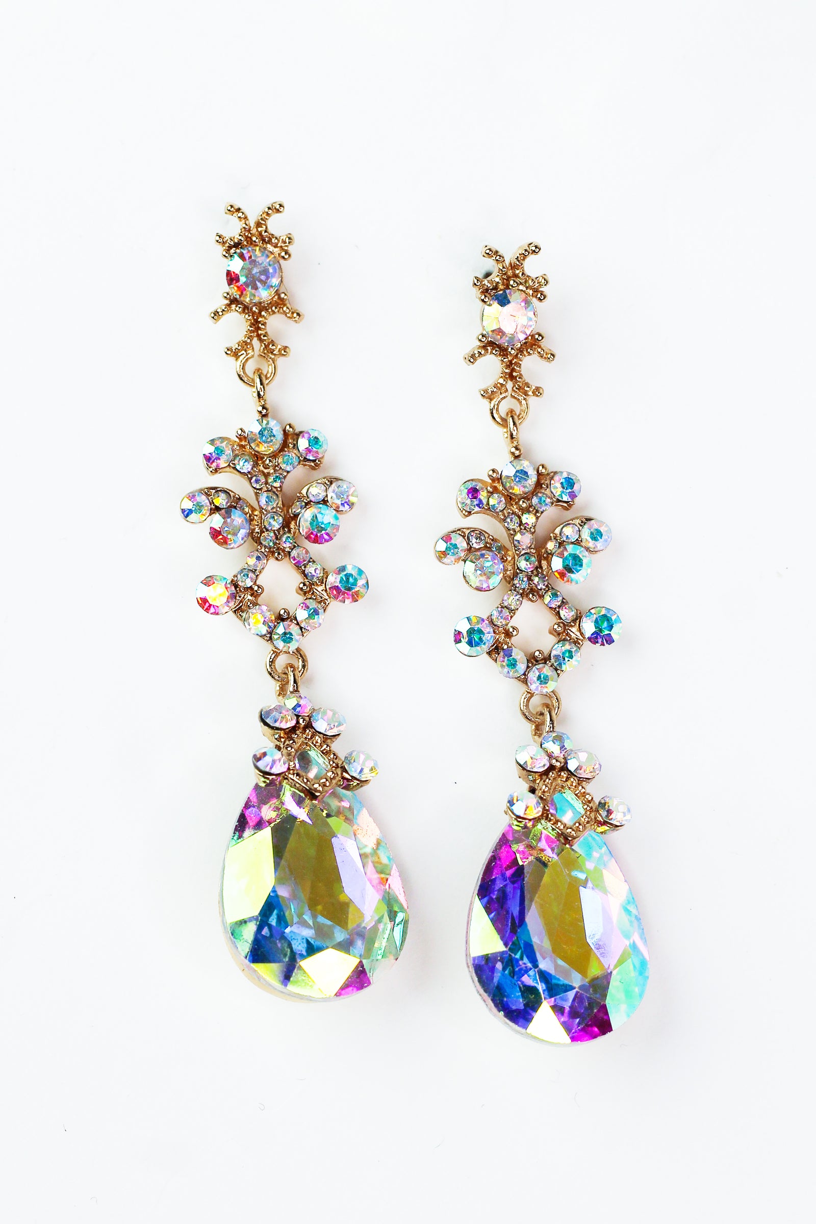 TEARDROP WITH VINTAGE TOP EARRING