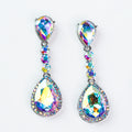 3 Stone Down Teardrop Earring