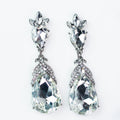 RHINESTONE ABOVE TEARDROP EARRING