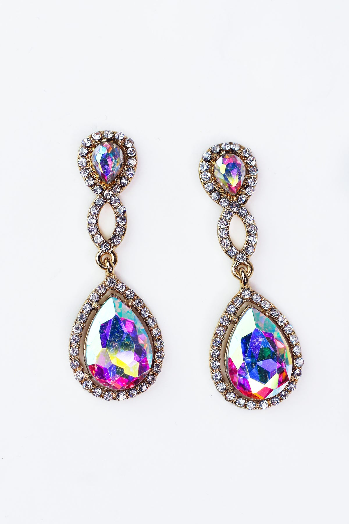 Open Oval Teardrop Dangle Earring