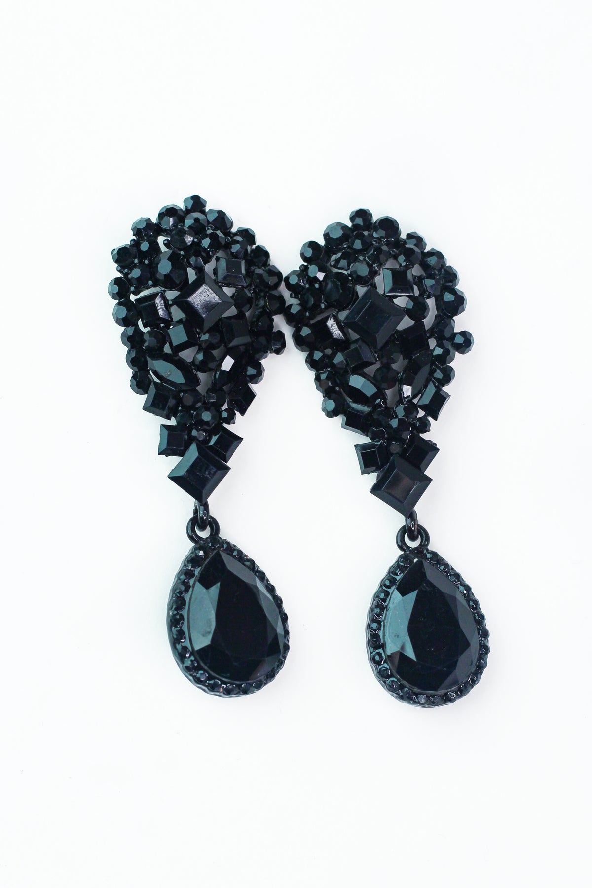 Arched Cluster Top Teardrop Earring