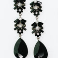 Baguette Flower Teardrop Earring