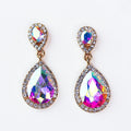 Teardrop Rhinestone Trim Earring