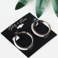 Medium Fade Rhinestone Hoops