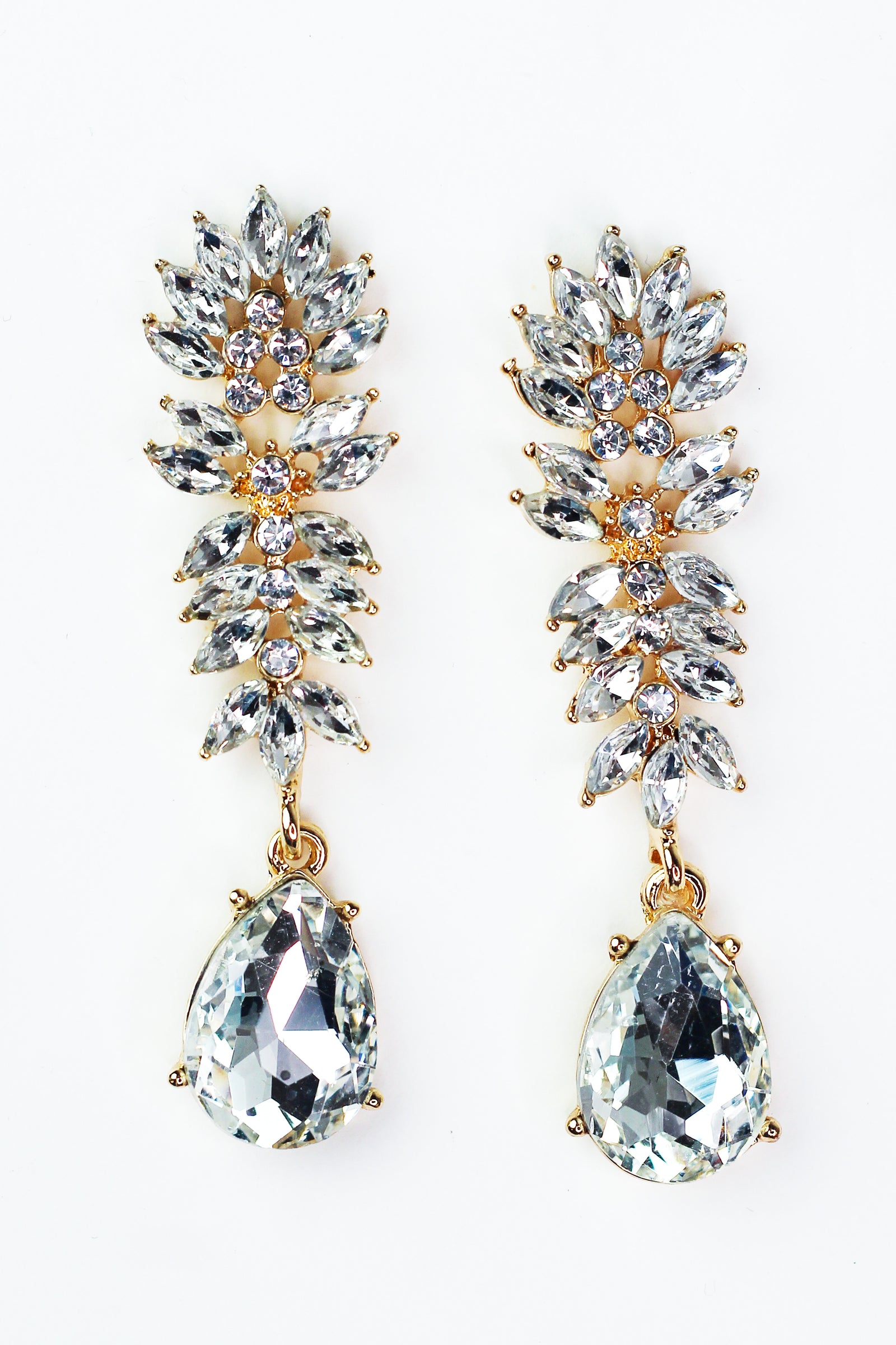 Long Almond Stagger Teardrop Earring