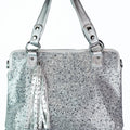 All Rhinestone Front Tassel Bag