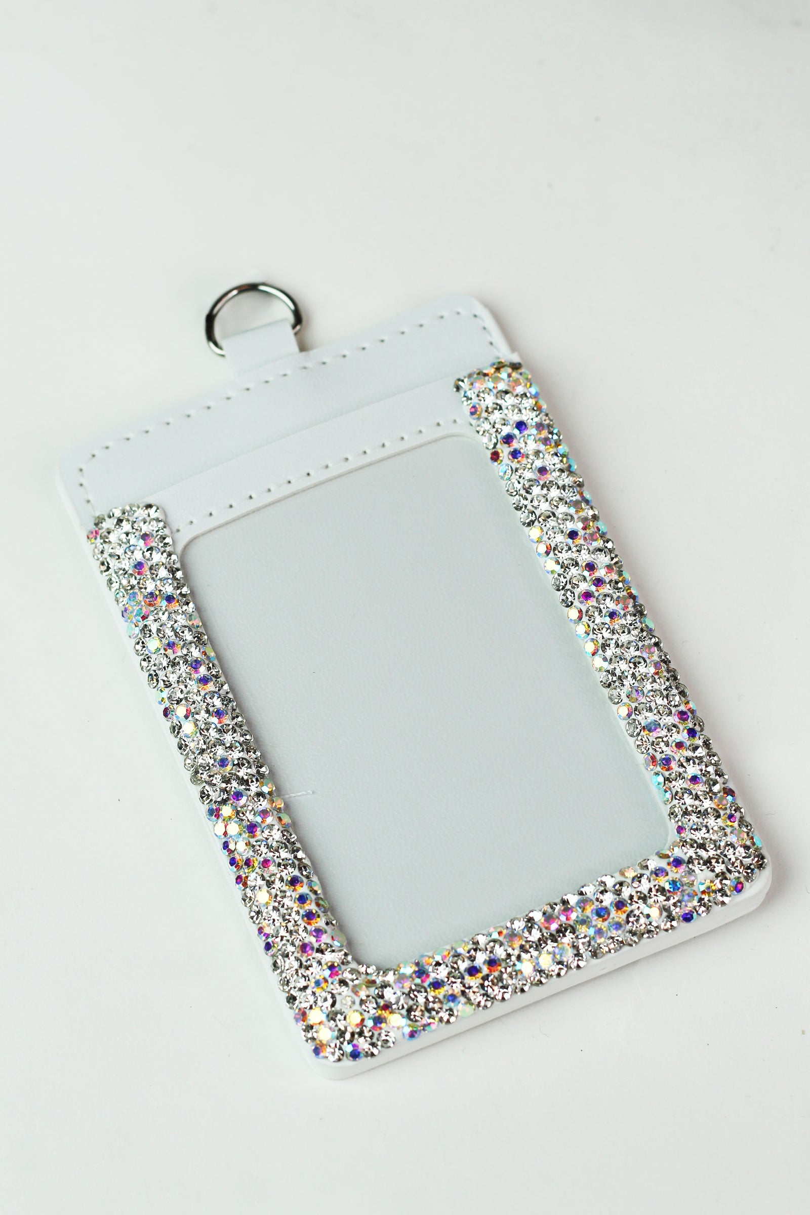Rhinestone Trimmed Rectangle Luggage Tag