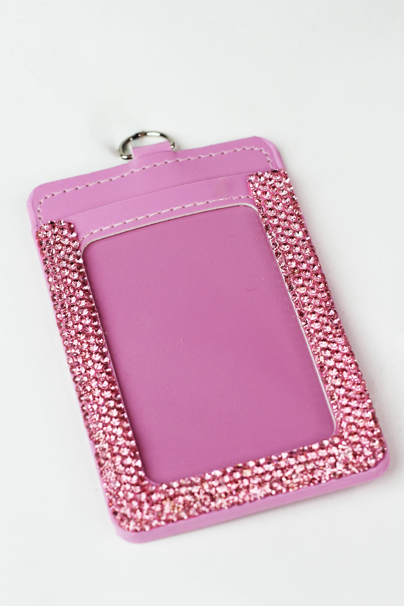Rhinestone Trimmed Rectangle Luggage Tag