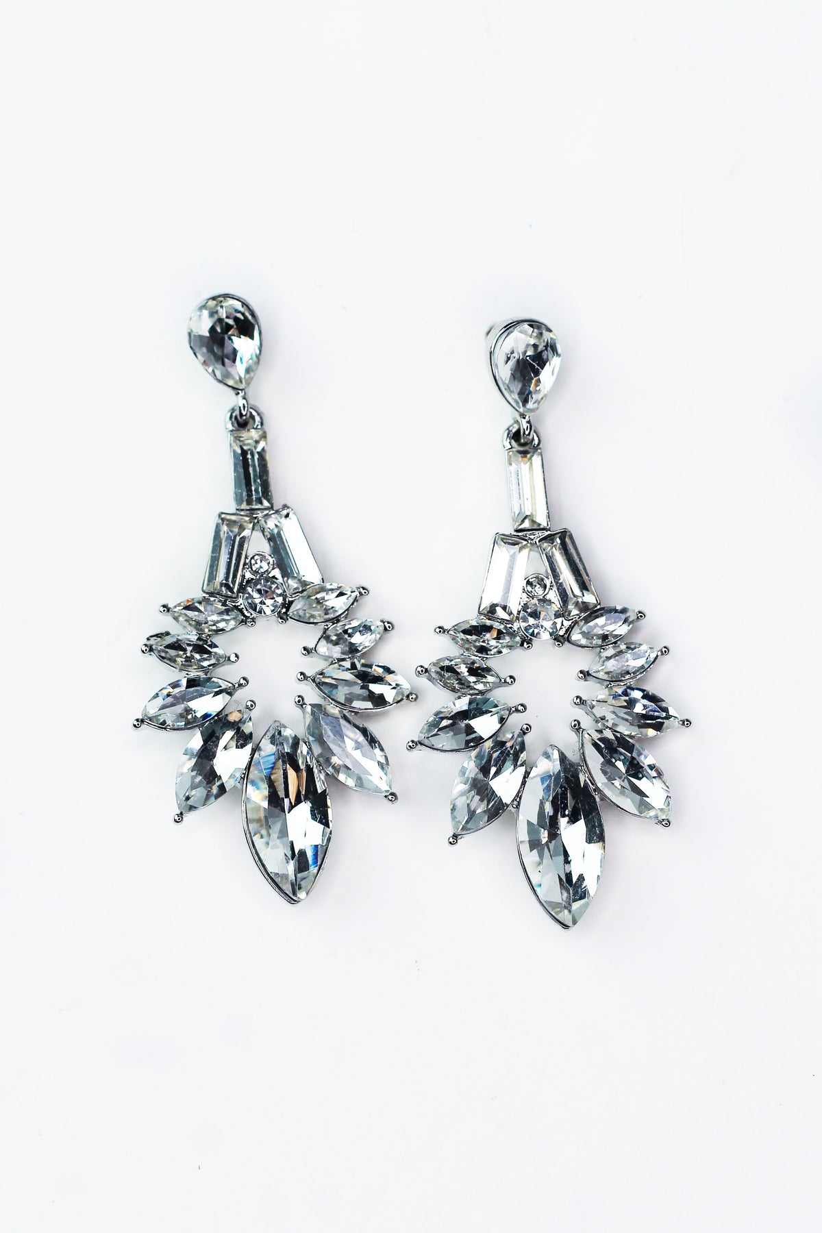 Small to Large Almond Stone Open Earring
