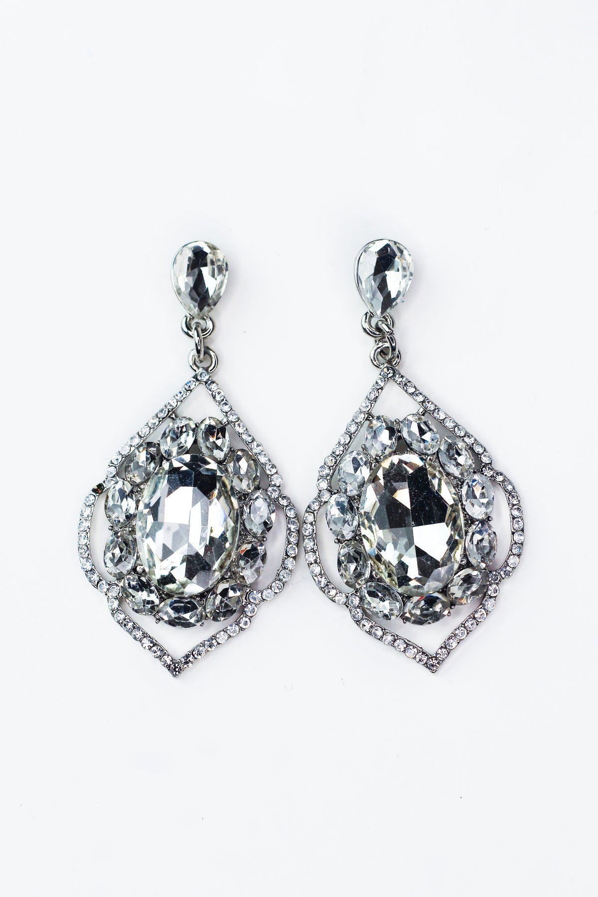 Oval Center with Small Oval Trim Earring