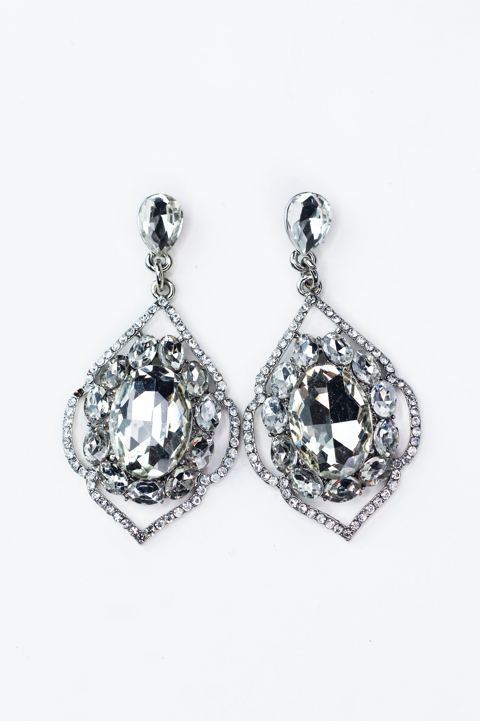 Oval Center with Small Oval Trim Earring