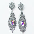 OVAL MIDDLE STONE BARS EARRING