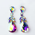 Two Row Two Almond Teardrop Bottom Earring