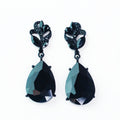 Swirl & Almond Top Teardrop Bottom Earring