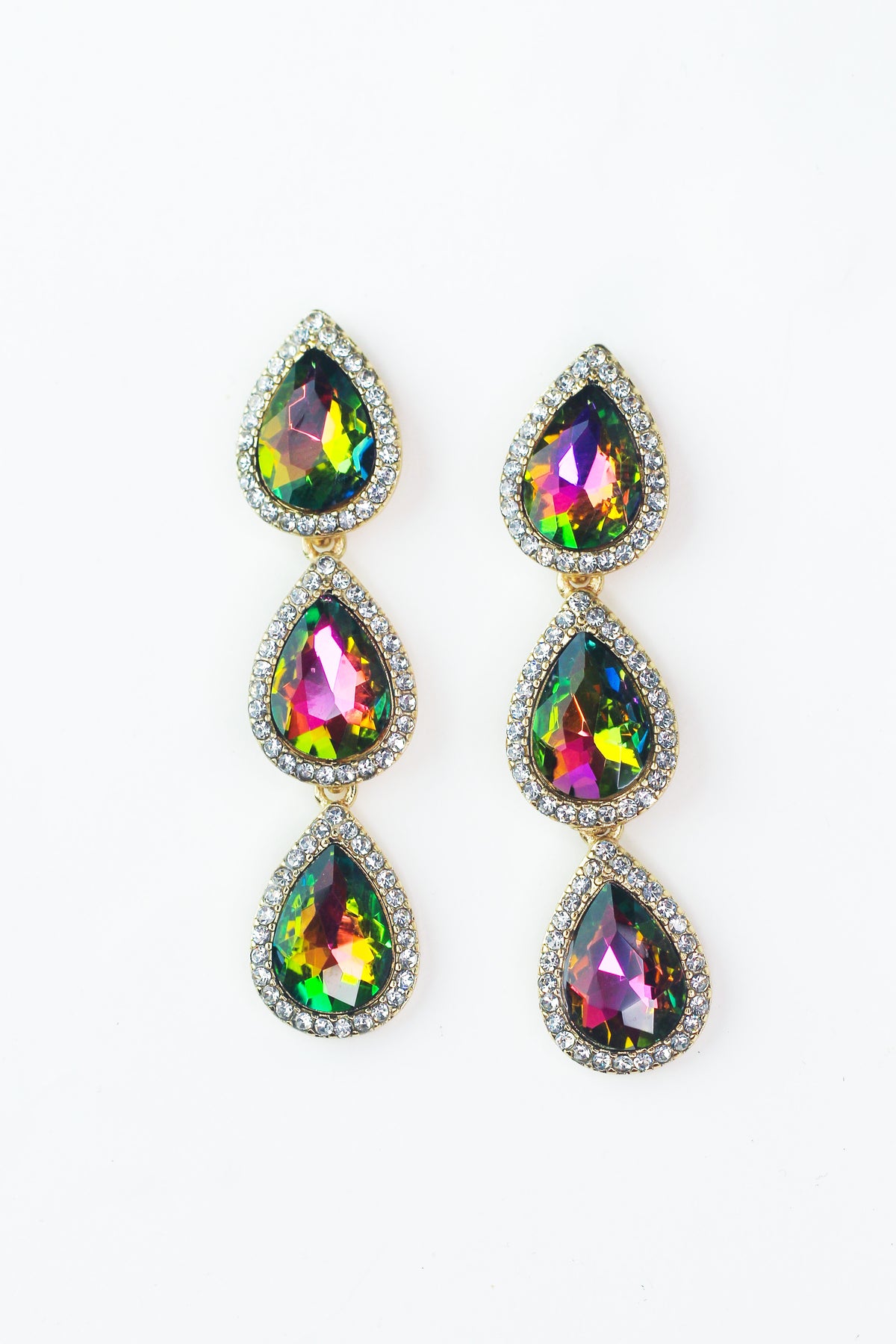 3 Teardrop with Trim Earring