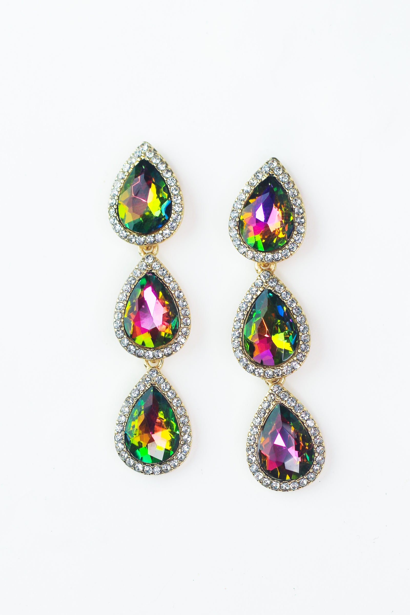 3 Teardrop with Trim Earring