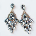 Teardrop Middle Almond Stone Fan Point Earring