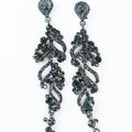 Rhinestone Wavy Line Stone Cluster Earring