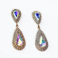 Teardrop Middle Thin 3 Row Trim Earring