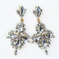 Four Teardrop Scatter Stone Point Earring