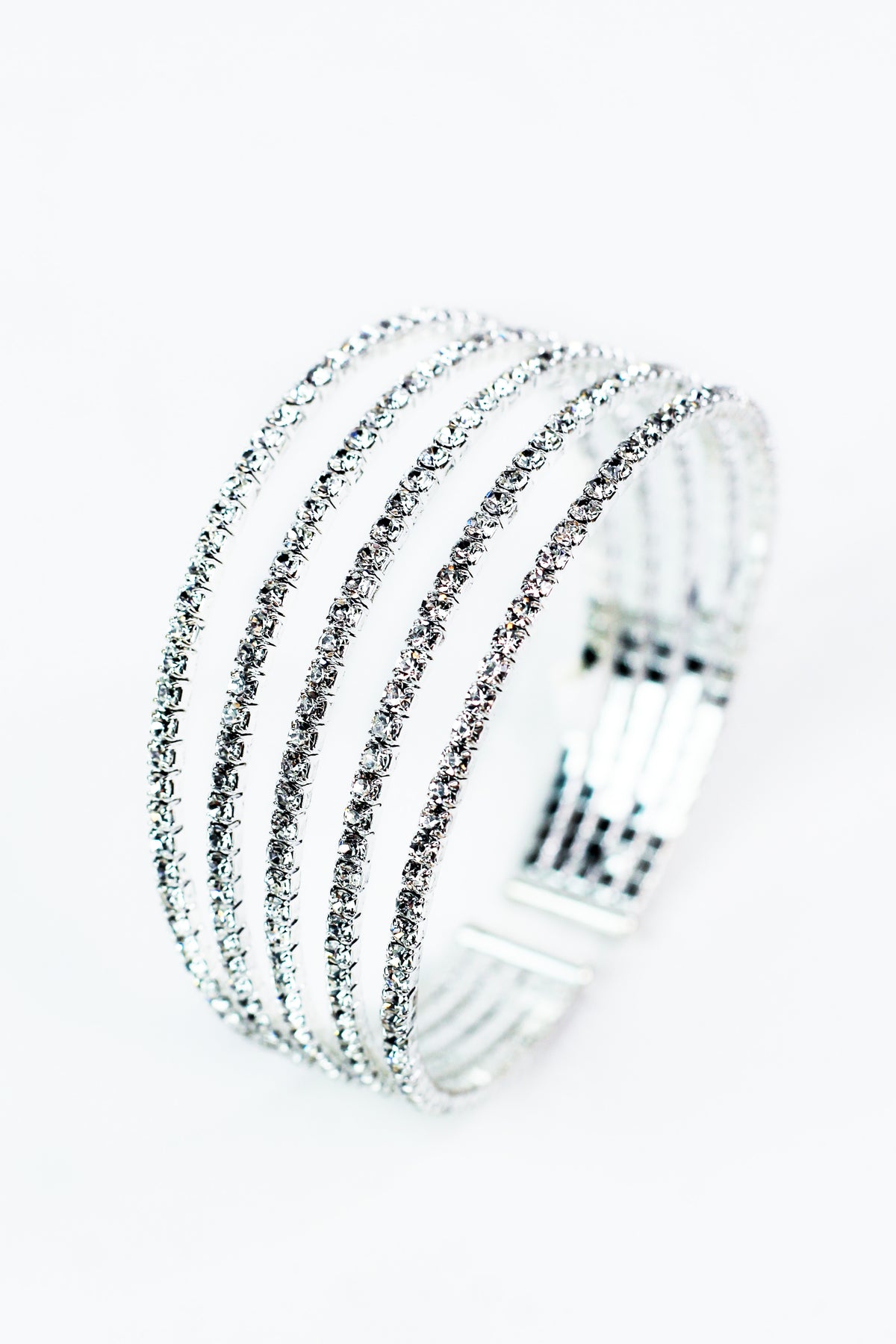 Five Rhinestone Arch Cuff