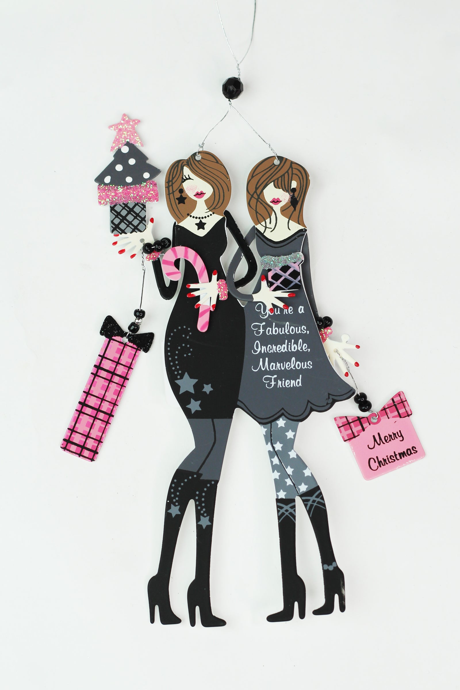 Best Friends Metal Christmas Ornaments
