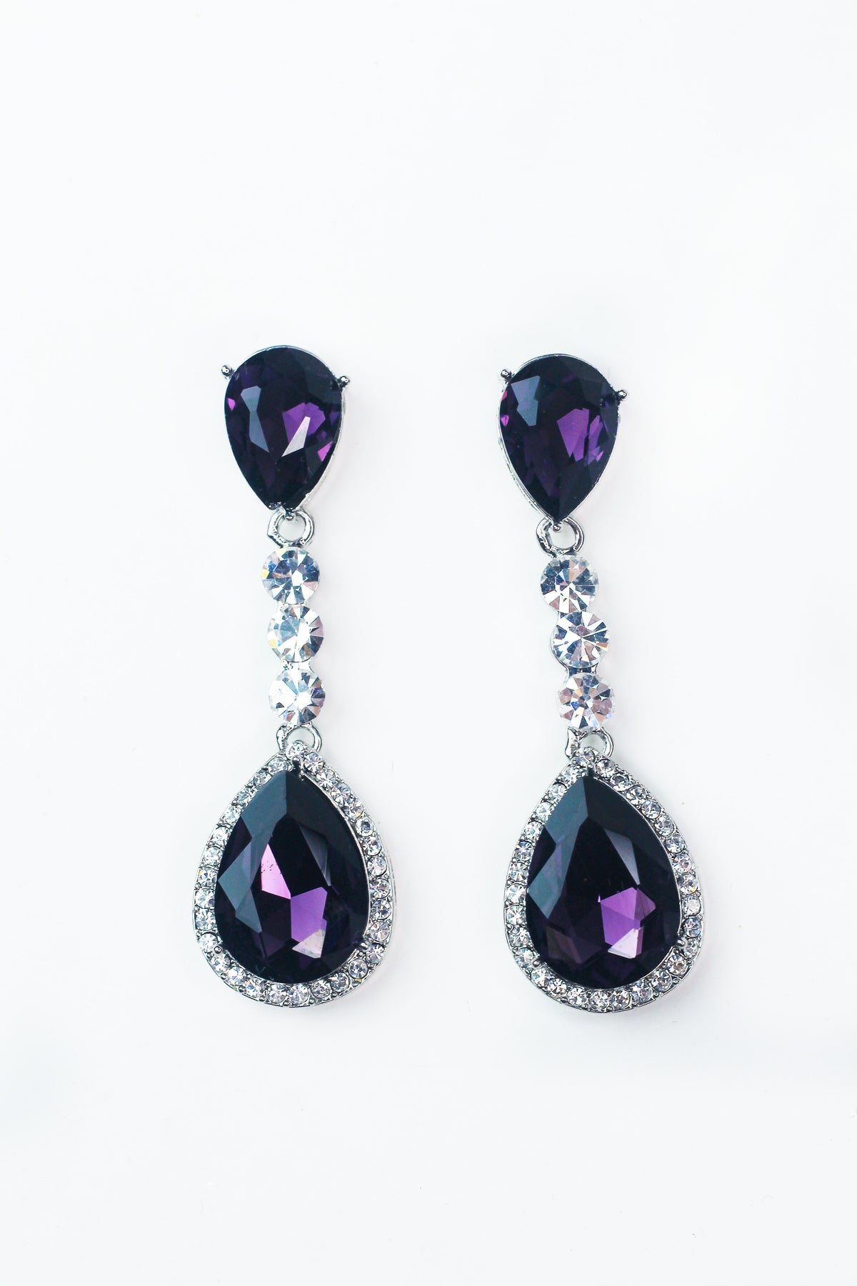 Teardrop 3 Circle Teardrop with Trim Earring