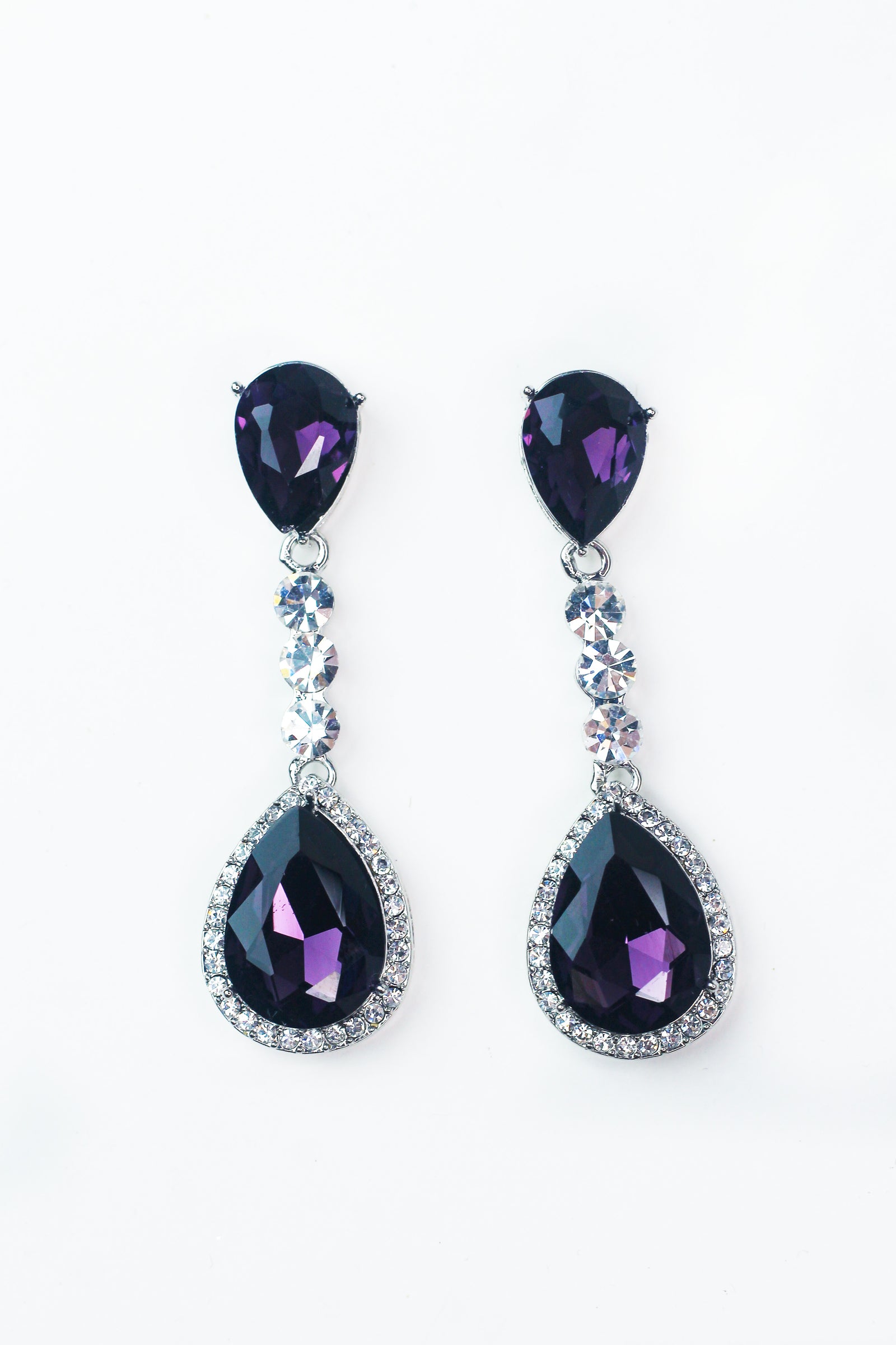 Teardrop 3 Circle Teardrop with Trim Earring