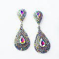 Four Row Trim Teardrop Middle Earring