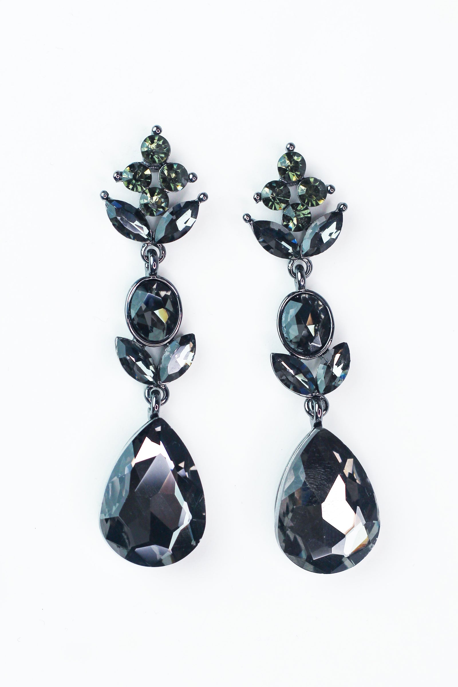 2 Almond Oval 2 Almond Teardrop Earring
