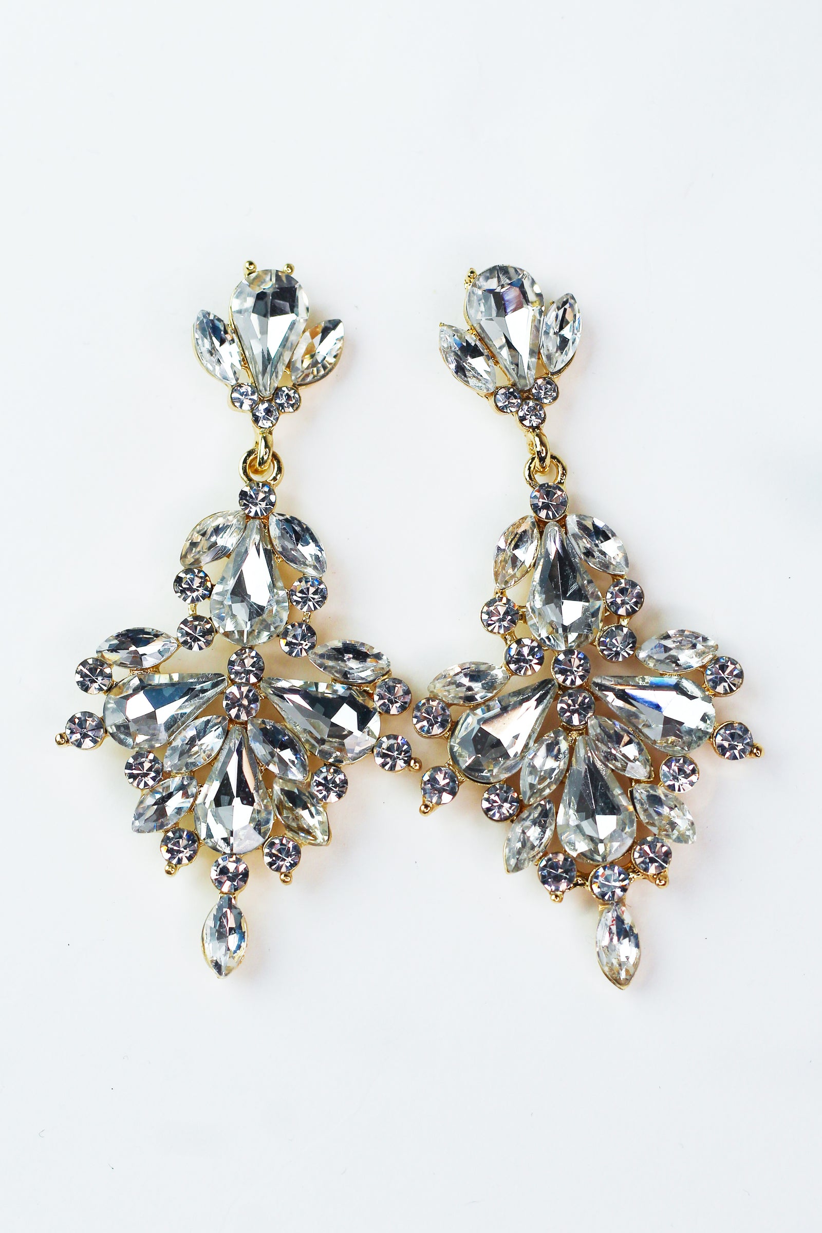 Four Teardrop Scatter Almond & Stone Earring