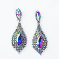 Three Row Filled Trim Almond Middle Earring