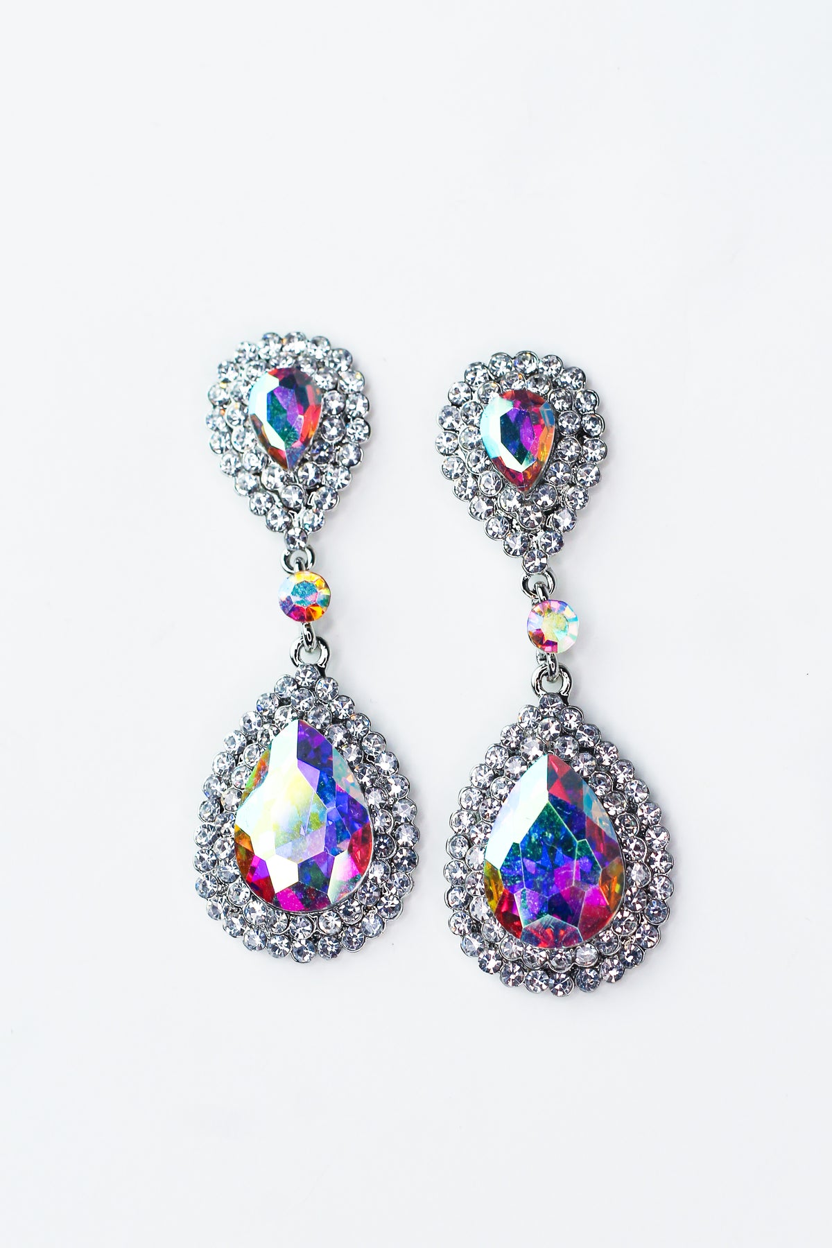 Two Row Trim & Two Teardrop Earring
