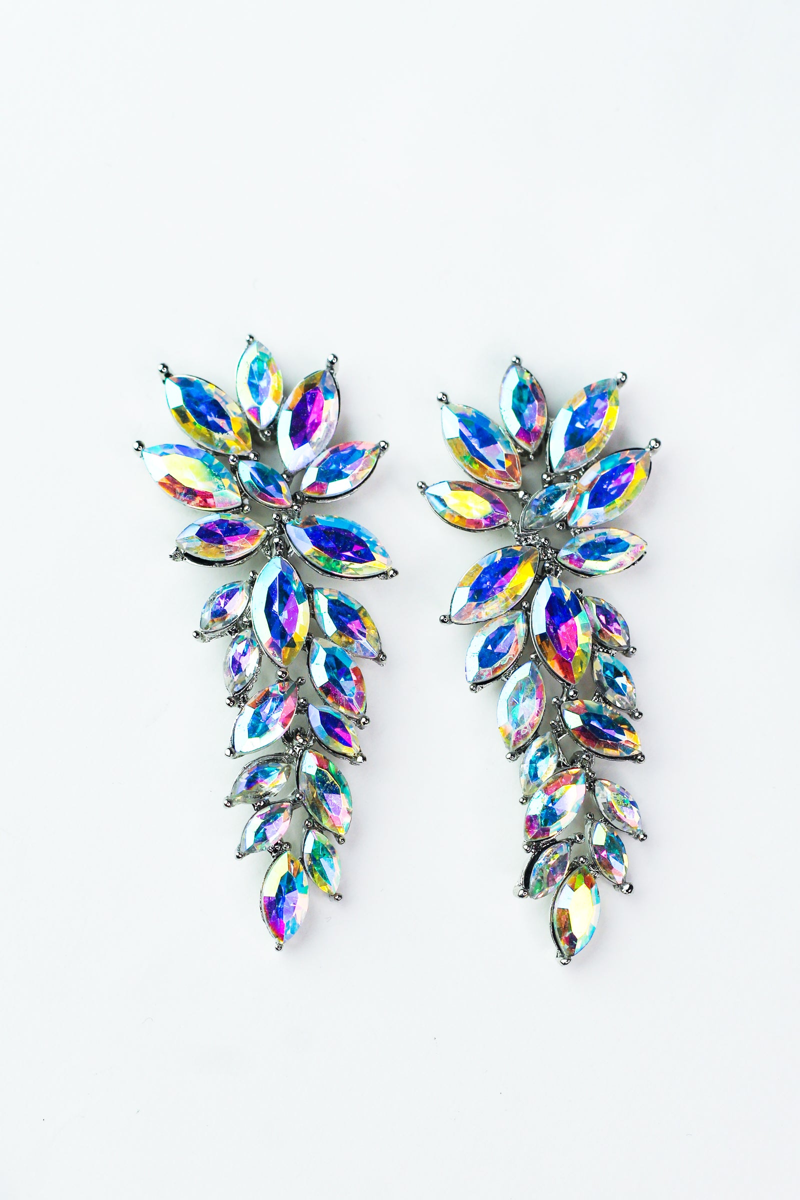 Thick Top Skinny Point All Almond Stones Earring