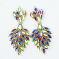 Teardrop Middle Almond Cluster Point Earring