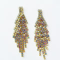 Pointed Top Short Fringe Bottom Earring