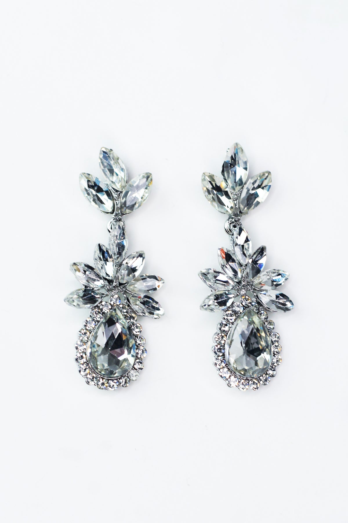 Almond Clusters Top Teardrop Earring