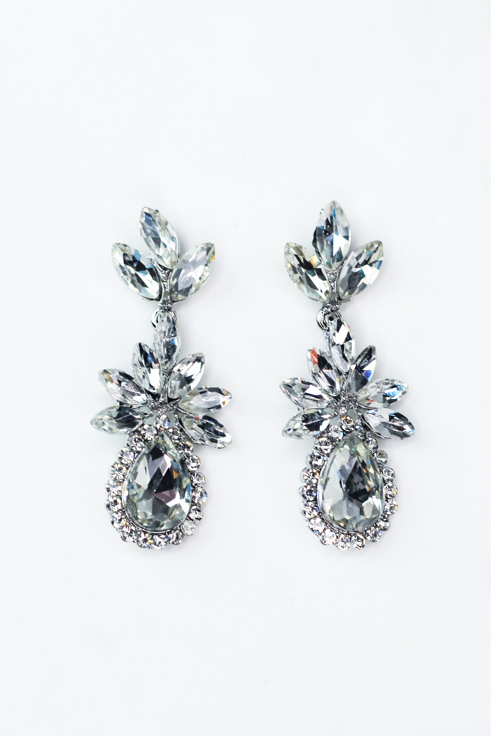 Almond Clusters Top Teardrop Earring