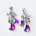 Spaced Stones Two Teardrops Earring