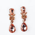 Teardrop 3 Stone Teardrop Earring