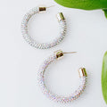 Medium All Rhinestone Hoop