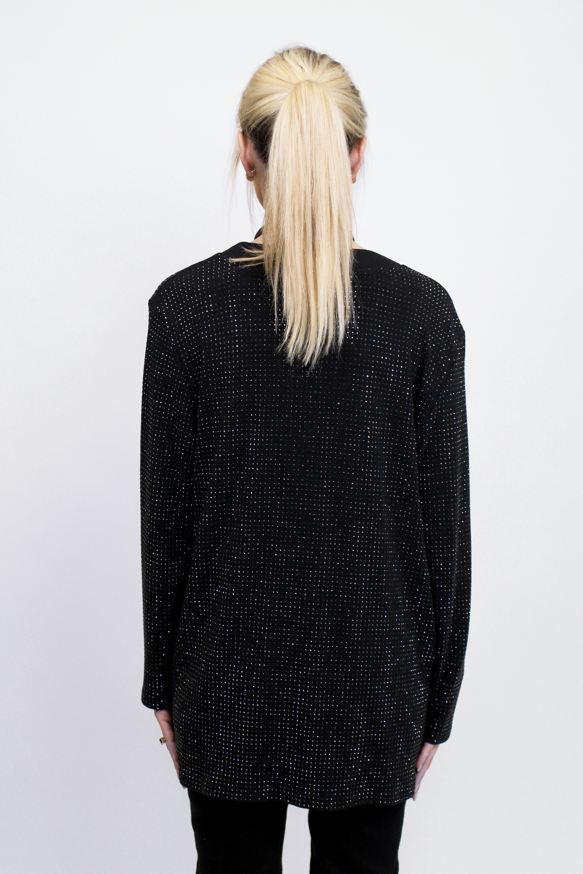 Long Sleeve Rhinestone Knit Cardigan