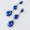 3 Teardrop Rhinestone Trim Earring