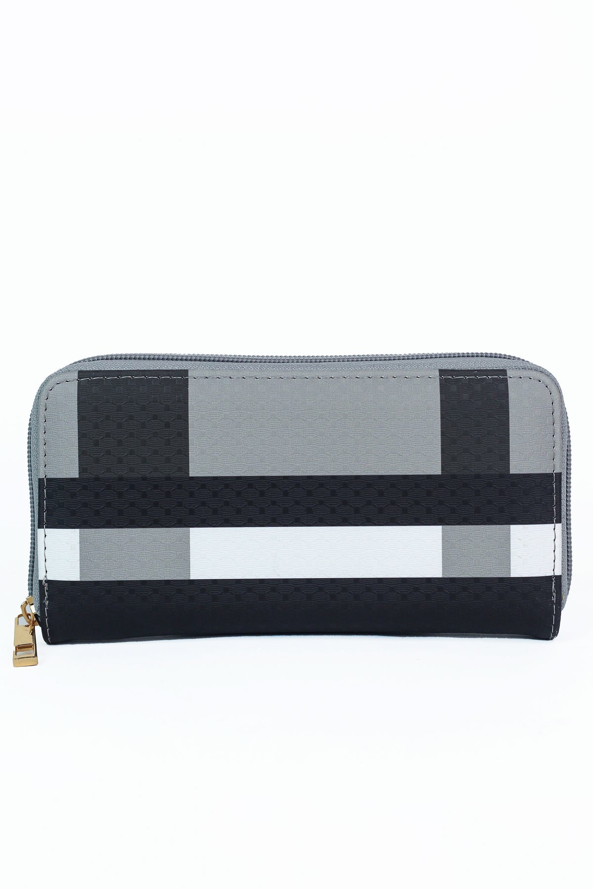 All Plaid Zip Around Wallet