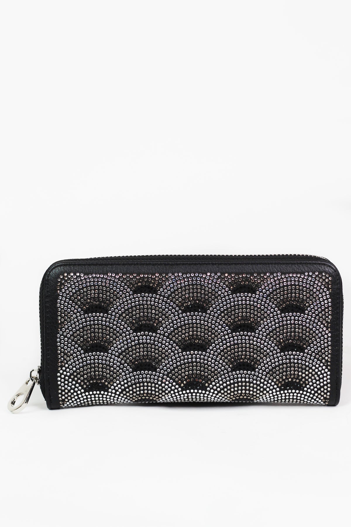 Rhinestone Ombre Curves Zip Around Wallet