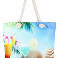 Beachy Canvas Tote w/ Rope Handles