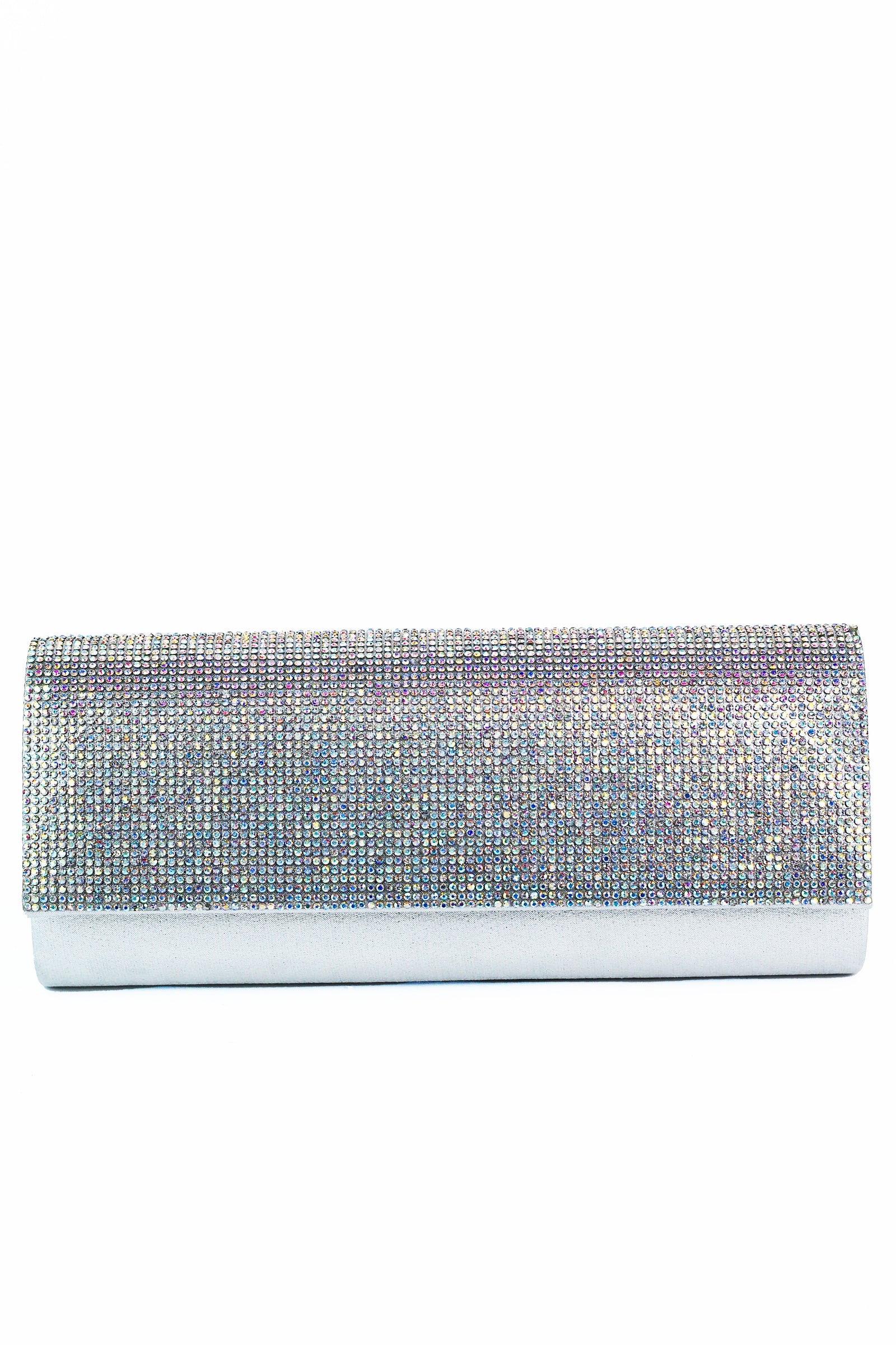 Rhinestone Flap Clutch