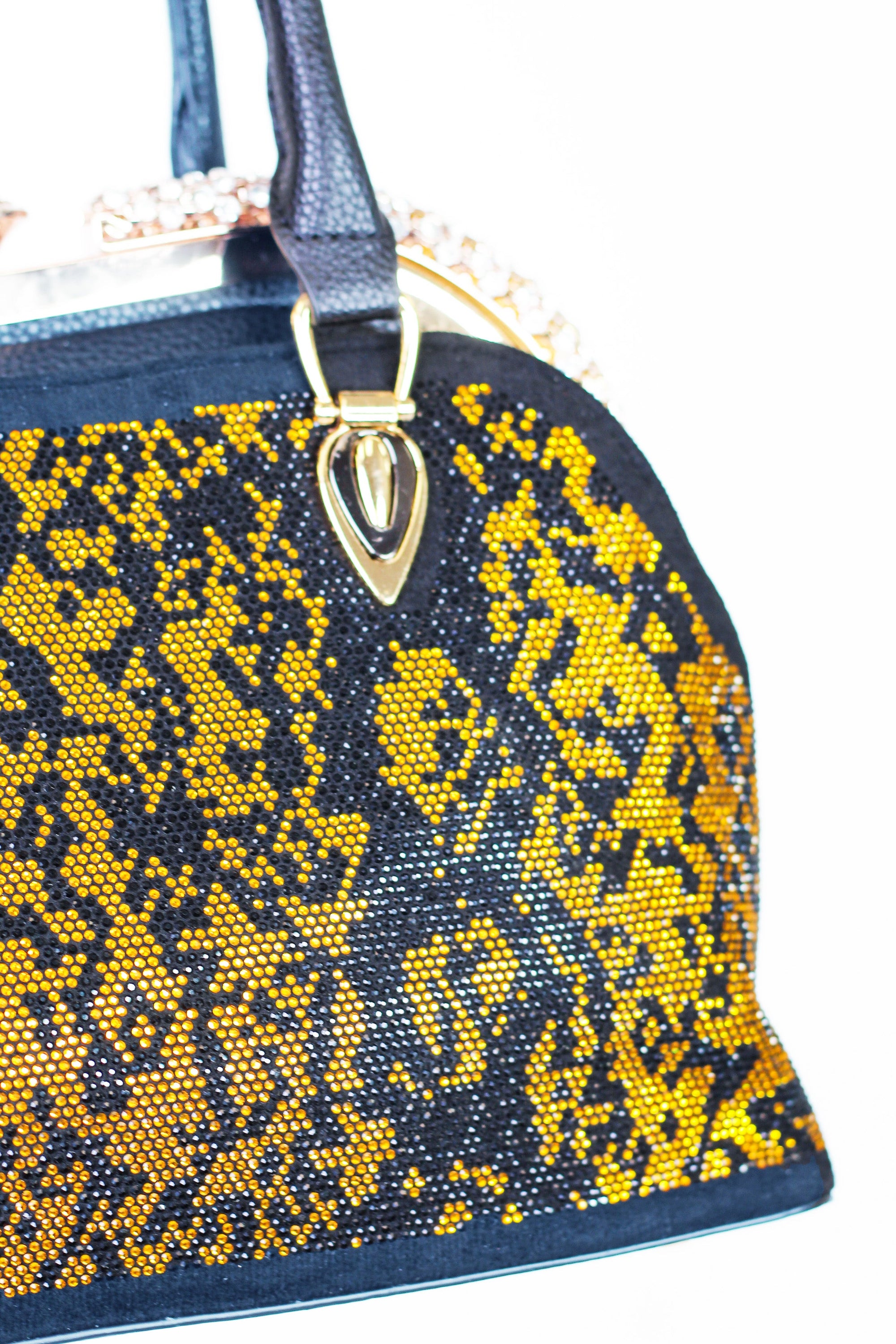 Elegant Large Rhinestone Trim w/ Pearl Handle